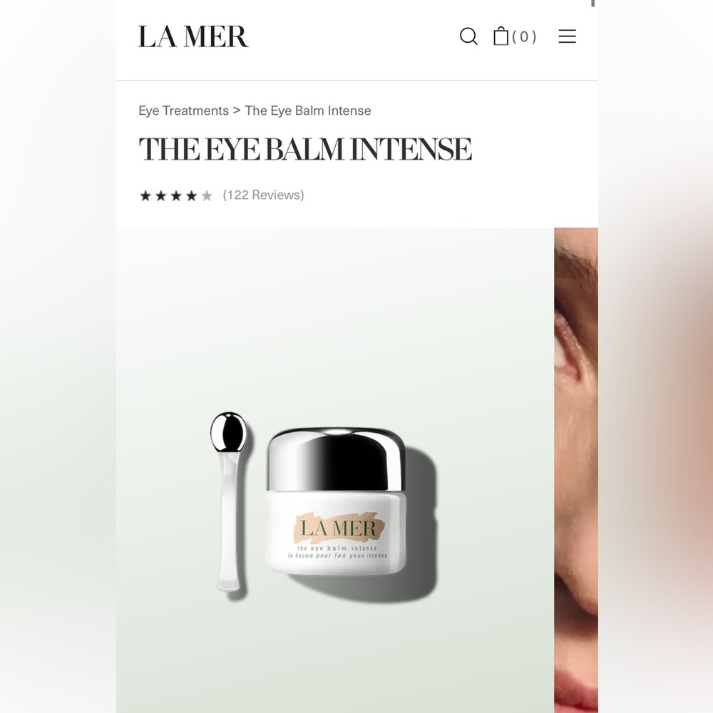La Mer Eye Balm - White and Silver